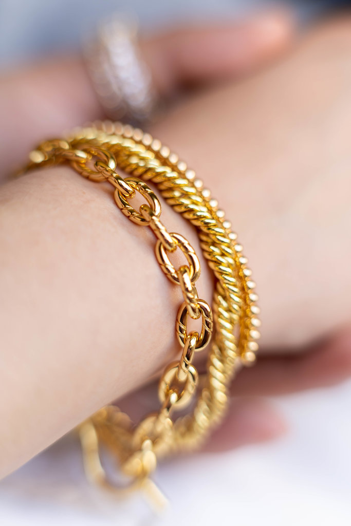 INFASHION Spiral Chain Braided Bracelet