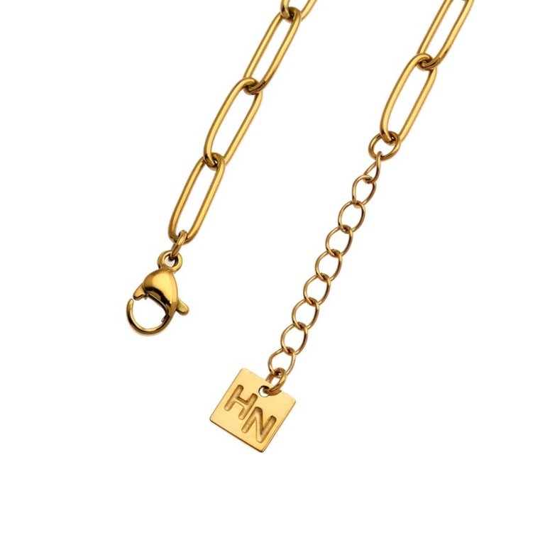 HACKNEY NINE IZARA Paper-Clip & Oval-Beads Chain Bracelet
