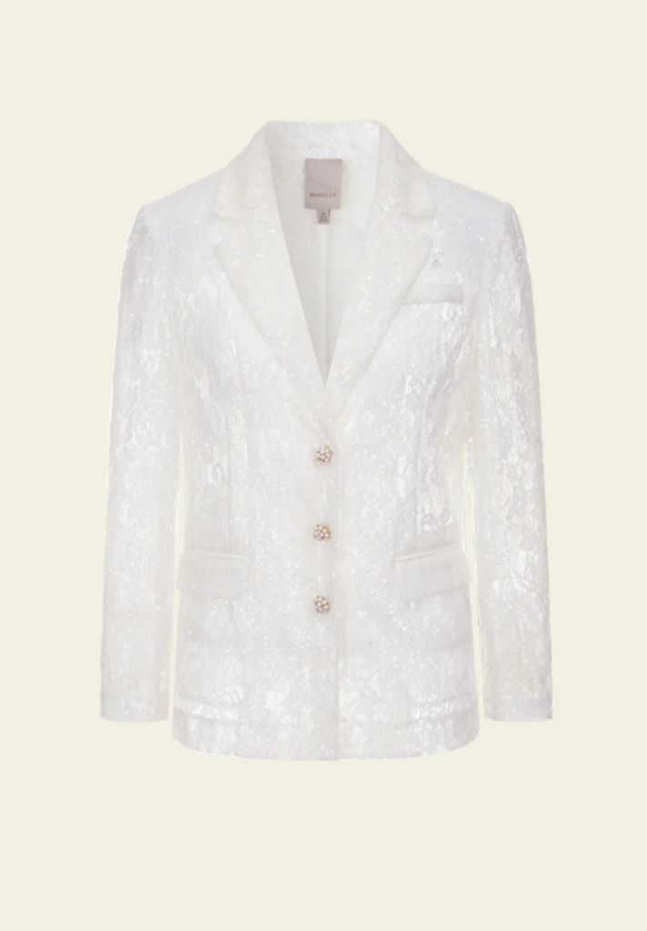 Moiselle Single-breasted Lace Jacket
