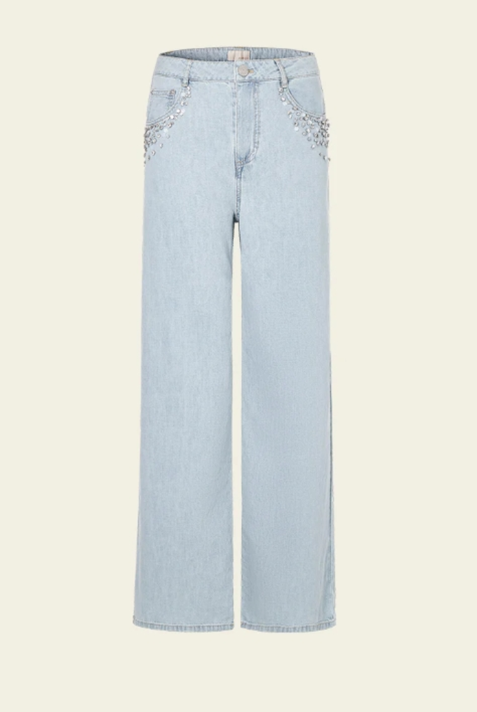 Moiselle Rhinestone and Sequin Eembellished Straight-leg Jeans