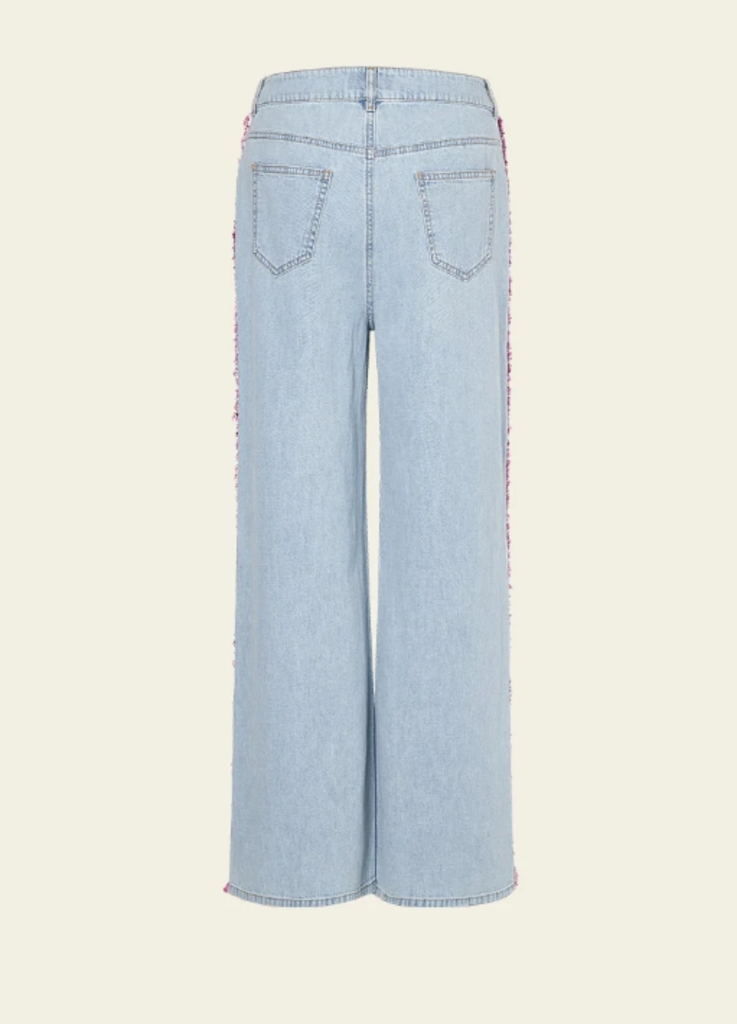 Moiselle Tweed Eembellished Straight-leg Jeans