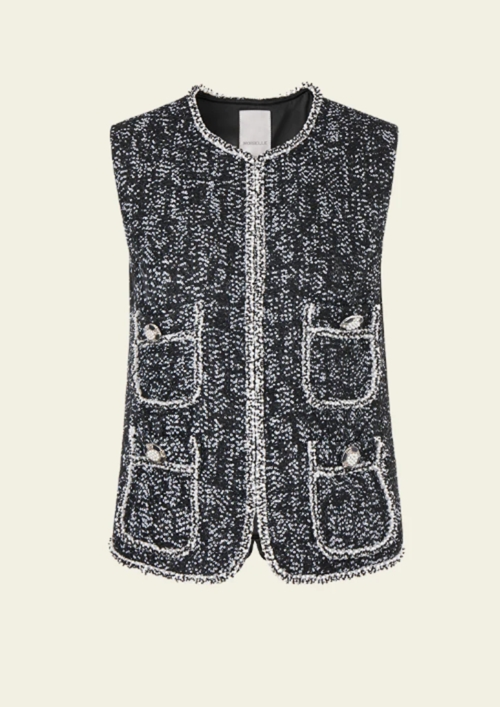 Moiselle Prestige Patch-pocket Tweed Vest