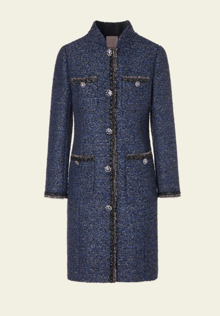 Moiselle Stand Collar Fitted Coat