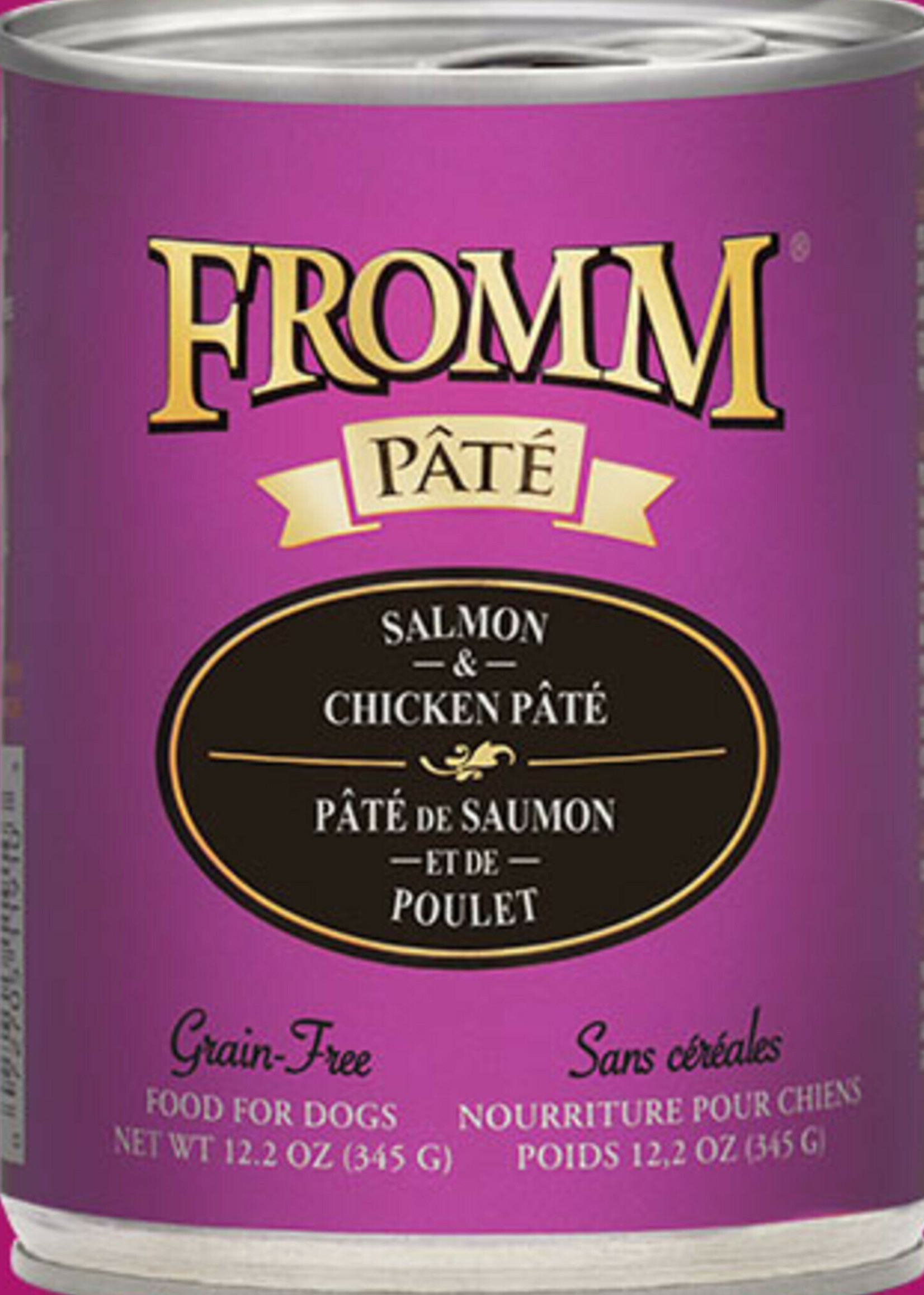 Fromm Family Fromm Dog Can GF Salmon/Chicken Pate' 12.2oz
