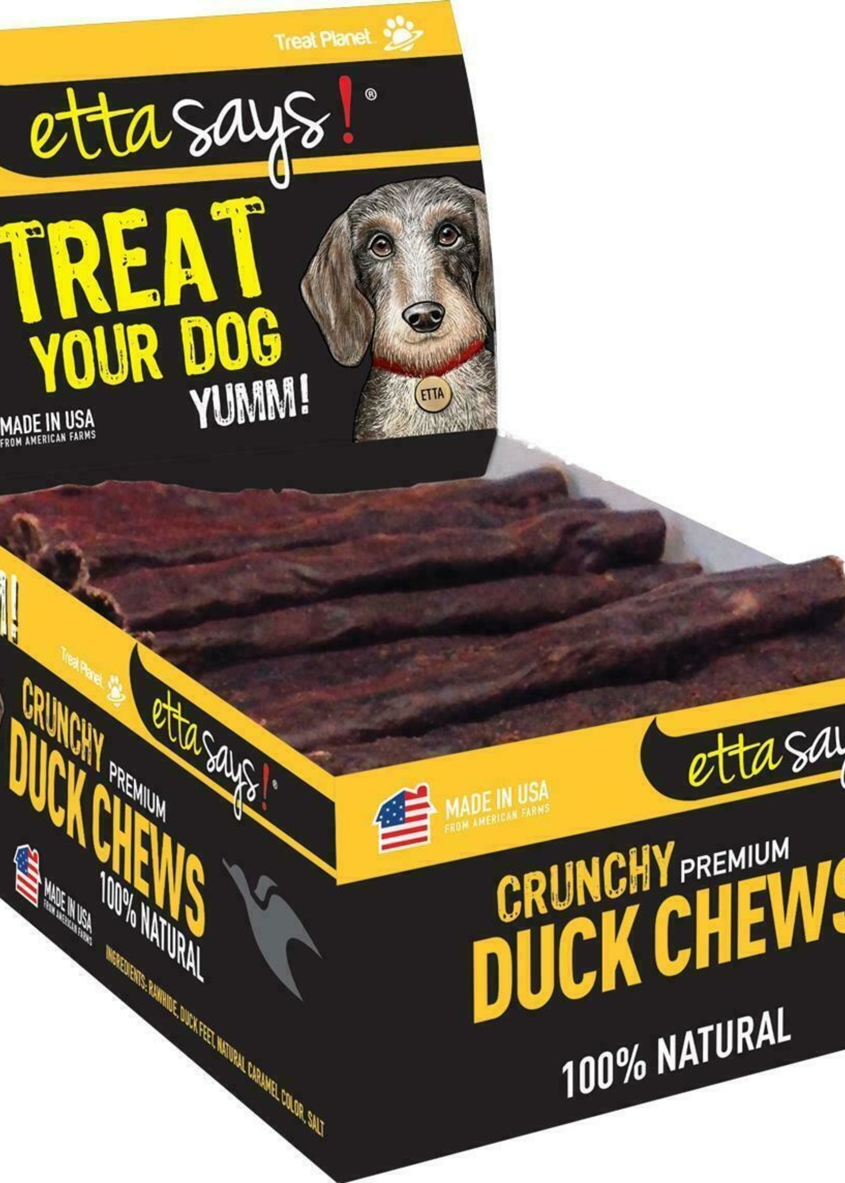 Etta Says Etta Says Dog Treat Crunchy Chew Duck 4.5''