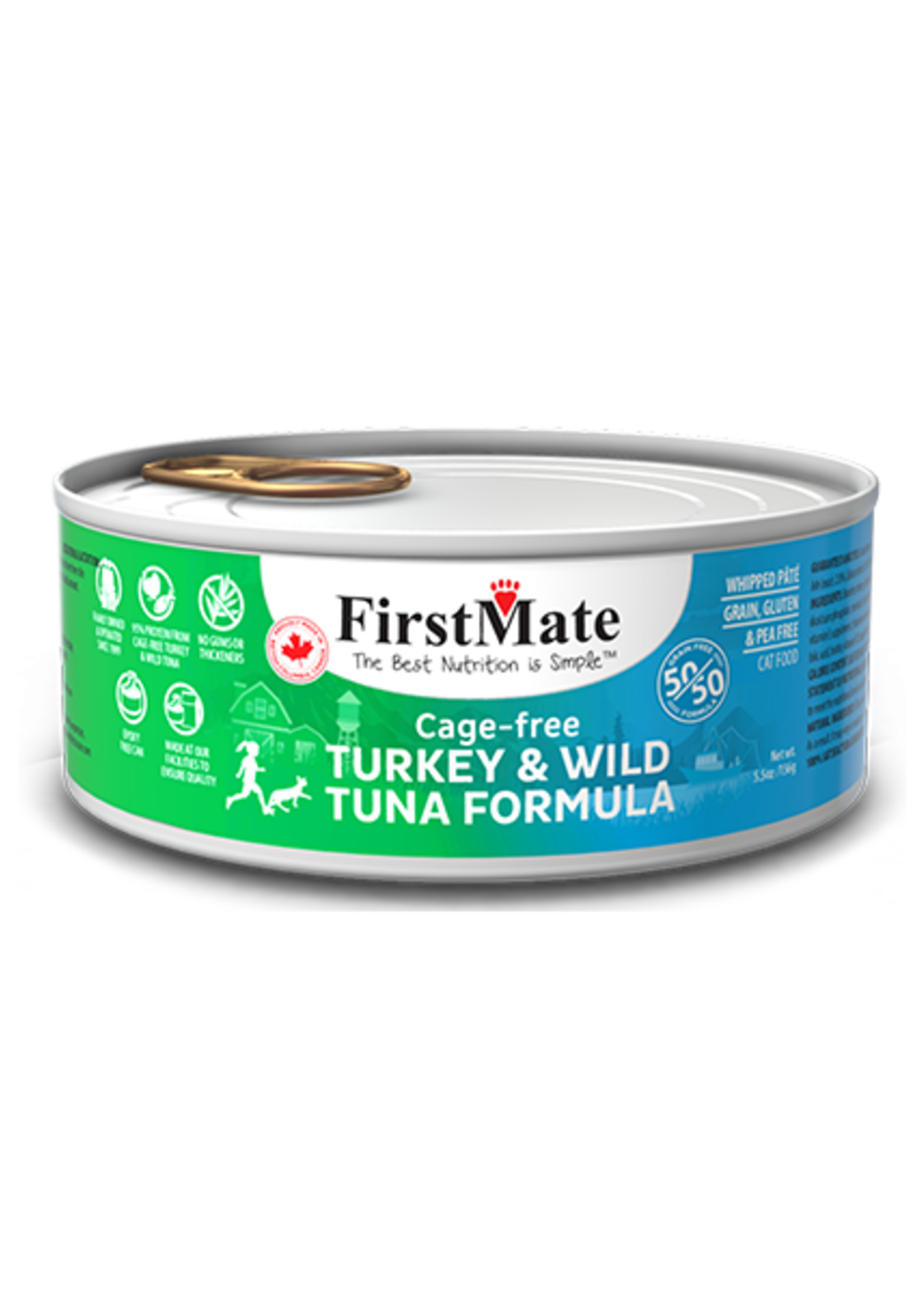 Firstmate Pet Foods FirstMate Cat Can 50/50 Turkey/Tuna 5.5oz