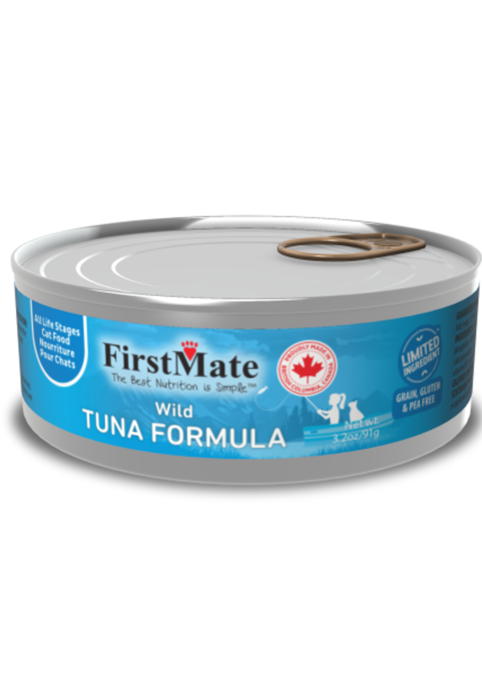 Firstmate Pet Foods FirstMate Cat Can LID Wild Tuna 3.2oz
