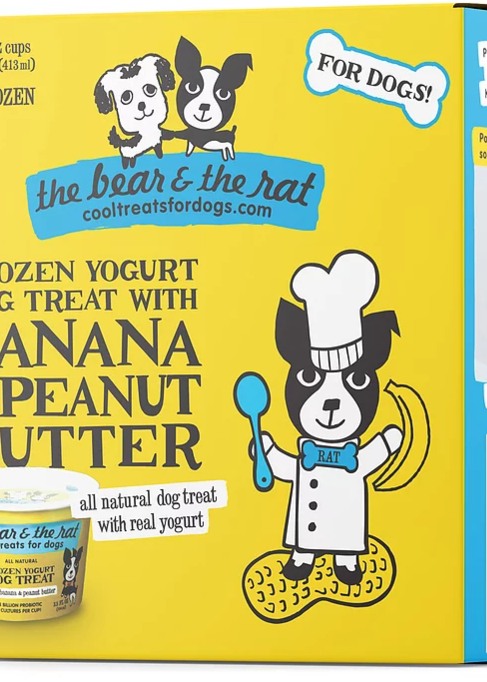 The Bear & The Rat Bear & Rat Frzn Yogurt w/Banana/Peanut Butter 3.5oz 4pk