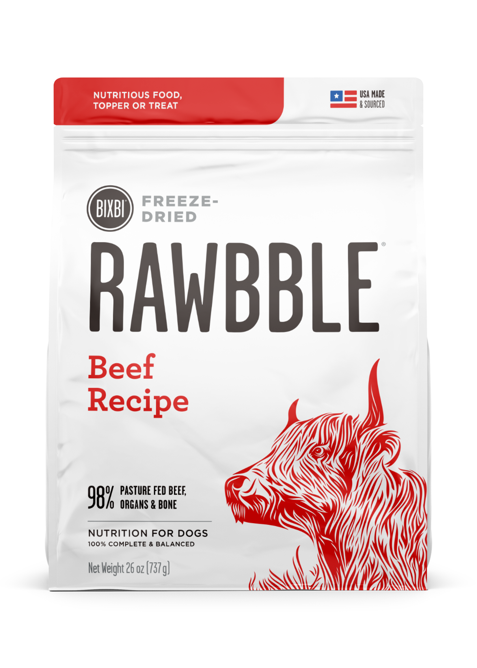 BIXBI PET Bixbi Dog Rawbble FD Food GF Beef 4.5oz