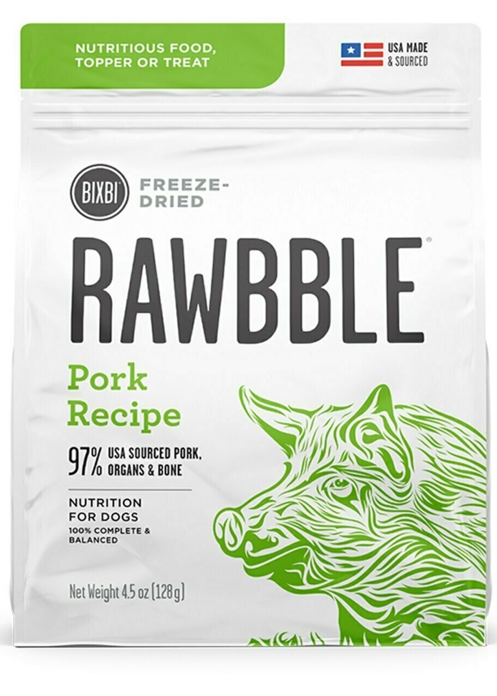 BIXBI PET Bixbi Dog Rawbble FD Food GF Pork 04.5oz
