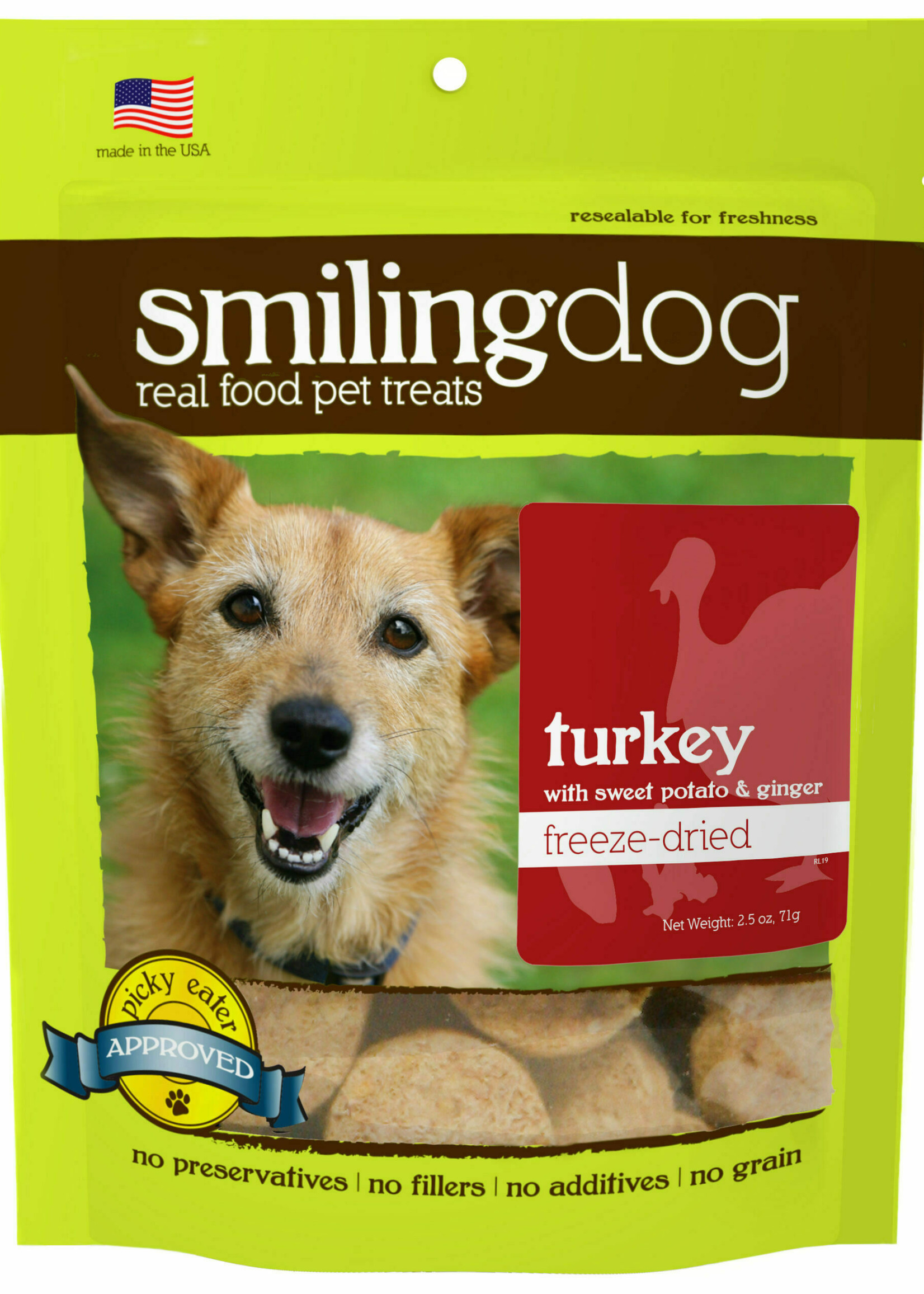 Herbsmith Herbsmith Treats Smiling Dog FD Turkey/Sw Potato/Ginger 2.5oz
