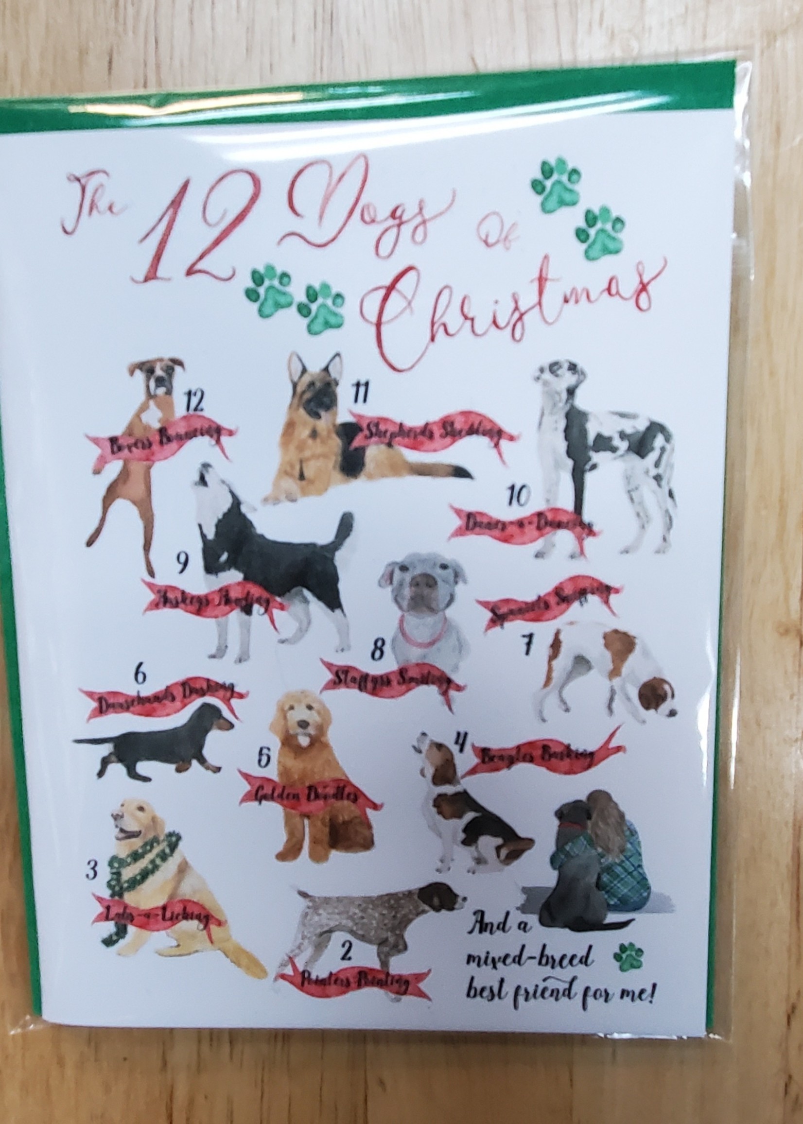 Miller & Me Design Studio MILLER Card Holiday 12 Dogs of Christmas