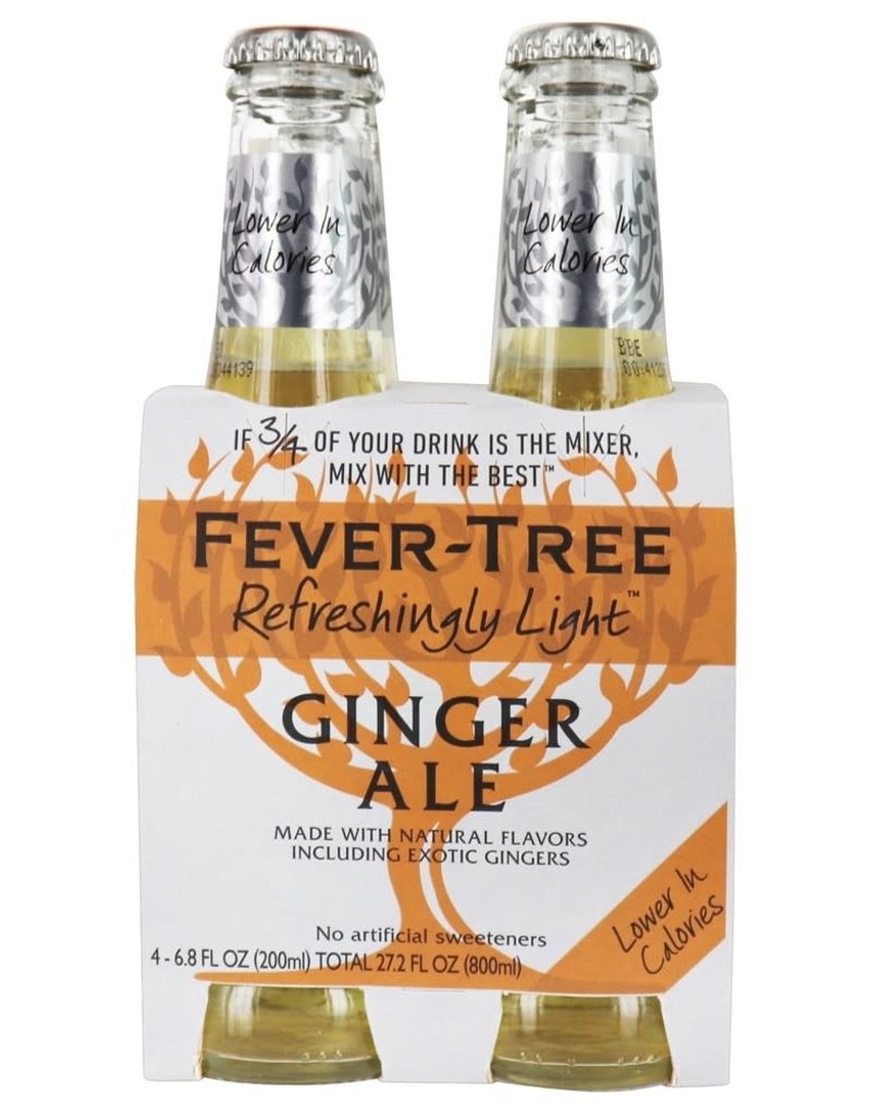 Fever Tree Fever Tree Natural Light Ginger Ale  4 pack 200 ml