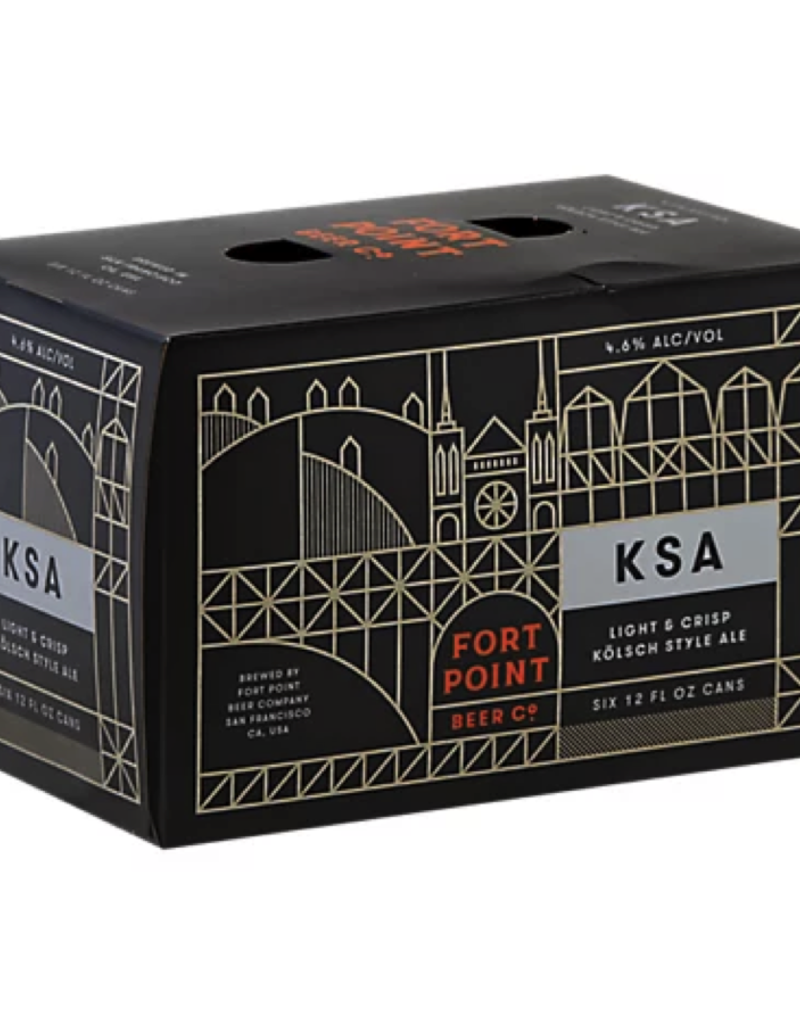 Fort Point Fort Point Beer Co. KSA Kolsch Cans  6 pack 12 oz