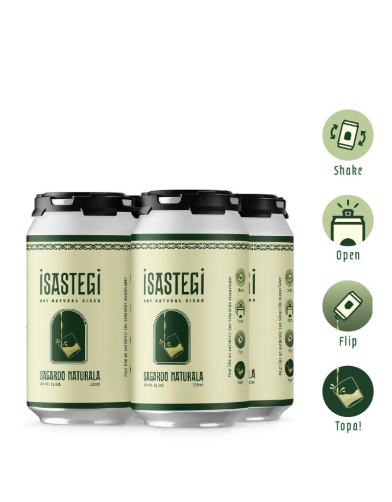 Isastegi Isastegi Sagardo Naturala Cider CAN 4 pack 330 ml