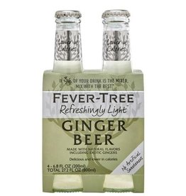 Fever Tree Fever Tree Natural Light Ginger Beer  4 pack 200 ml