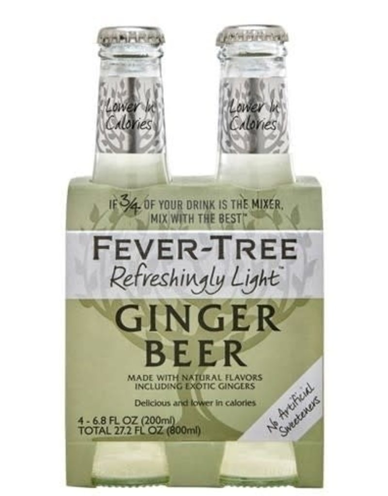 Fever Tree Fever Tree Natural Light Ginger Beer  4 pack 200 ml