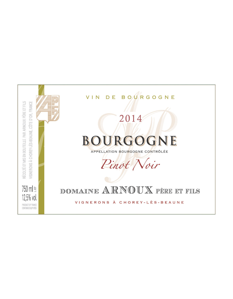 2018 Dom. Arnoux Bourgogne Pinot Noir 750 ml