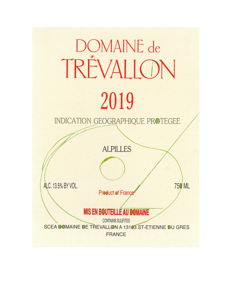 2019 Dom. de Trevallon Rouge Alpilles IGP 750 ml