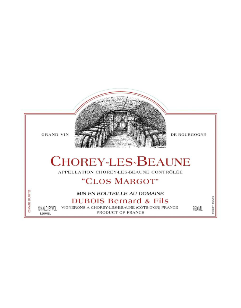 Dubois Bernard & Fils 2021 Dom. Du Bois Bernard & Fils Clos Margot Chorey-Les-Beaune  750 ml