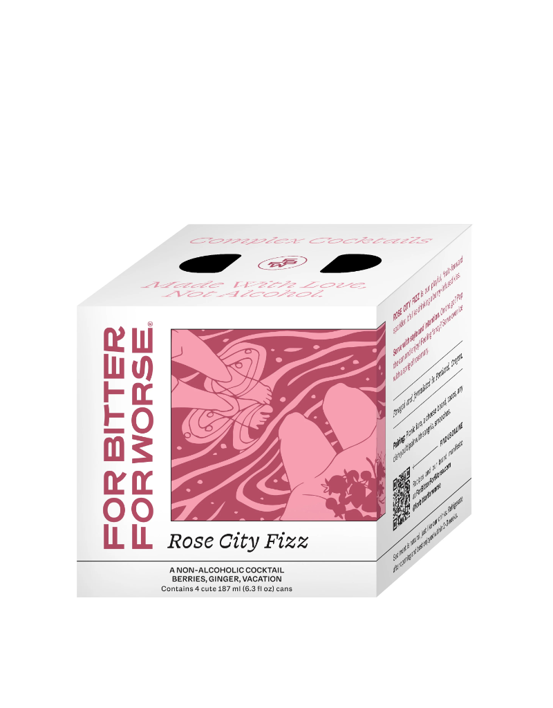 Non-Alcoholic For Bitter For Worse Rose City Fizz CANS 4 pack 187 ml