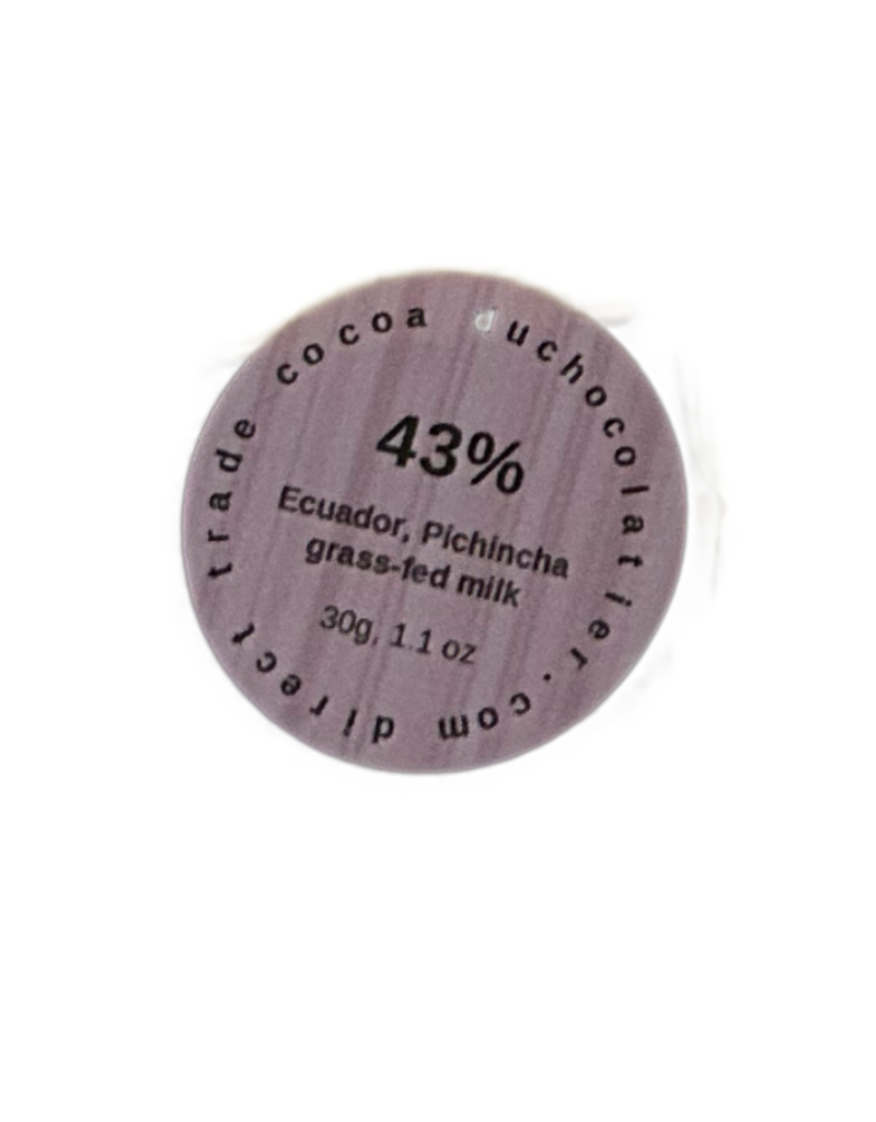DU Chocolates 43% Milk Chocolate Bar Pichincha Ecuador  1.1 oz