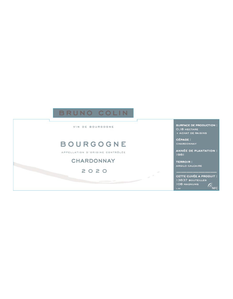 2022 Bruno Colin Bourgogne Chardonnay  750 ml