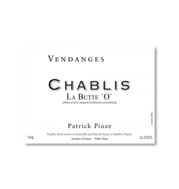Piuze 2021 Patrick Piuze La Butte "O" Chablis   750 ml