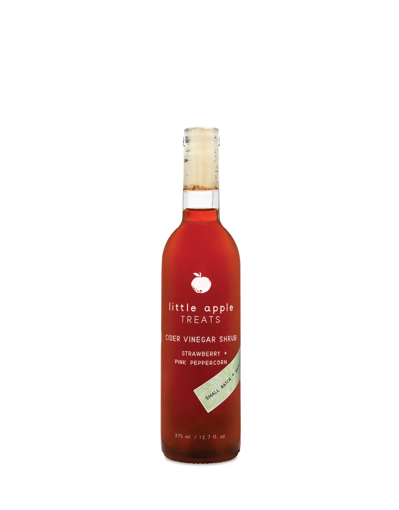 Little Apple Treats Strawberry Pink Peppercorn Cider Vinegar Shrub  375 ml