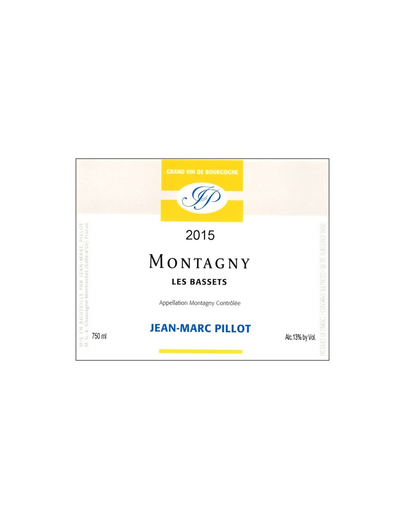 2023 Jean-Marc Pillot Les Bassets Montagny  750 ml