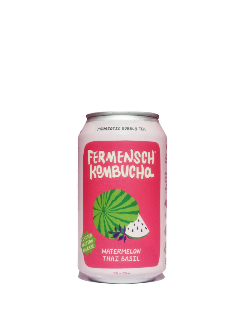 Fermensch Kombucha Watermelon Thai Basil CAN 12 oz