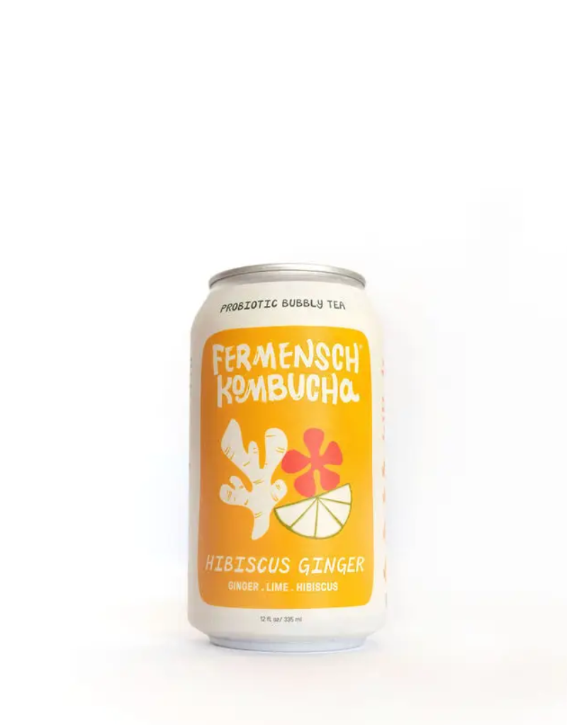 Fermensch Kombucha Hibiscus Ginger CAN 12 oz