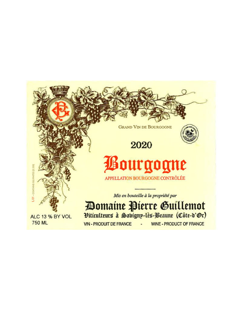 2023 Pierre Guillemot Bourgogne Cote d'Or Rouge  750 ml