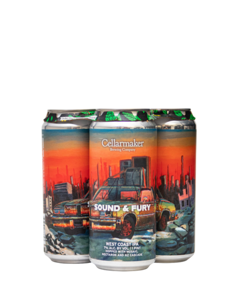 Cellarmaker Brewing Co. Sound & Fury West Coast IPA  4 pack 12 oz