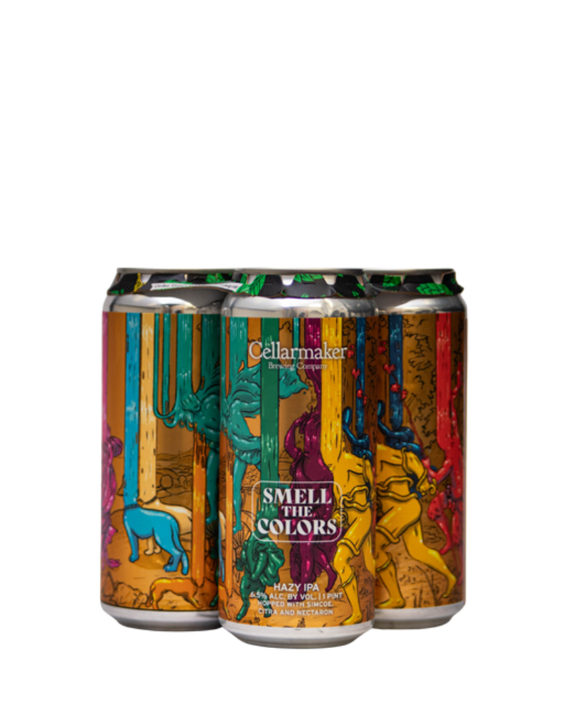 Cellarmaker Brewing Co. Smell the Colors Hazy IPA  4 pack 12 oz