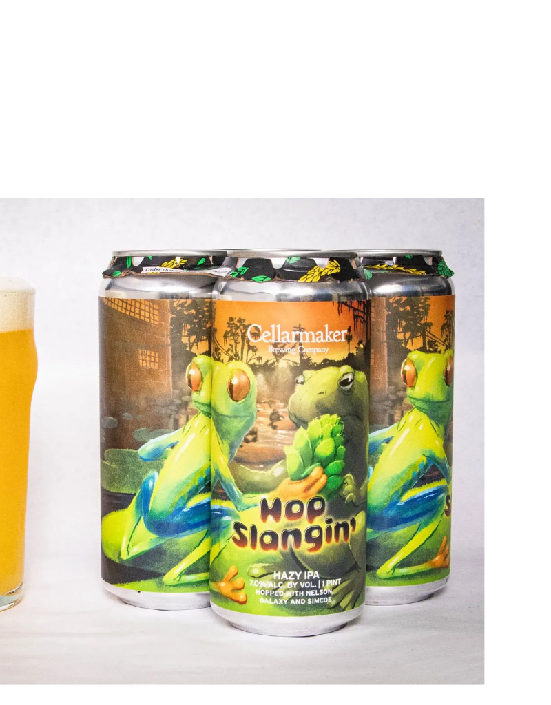 Cellarmaker Brewing Co. Hop Slangin' Hazy IPA 4 pack 16 oz