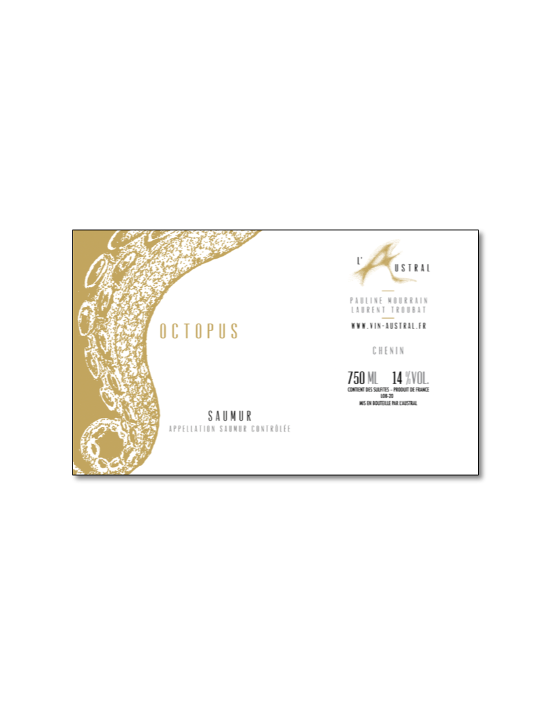 2023 Dom. de l'Austral Octopus Blanc Saumur  750 ml