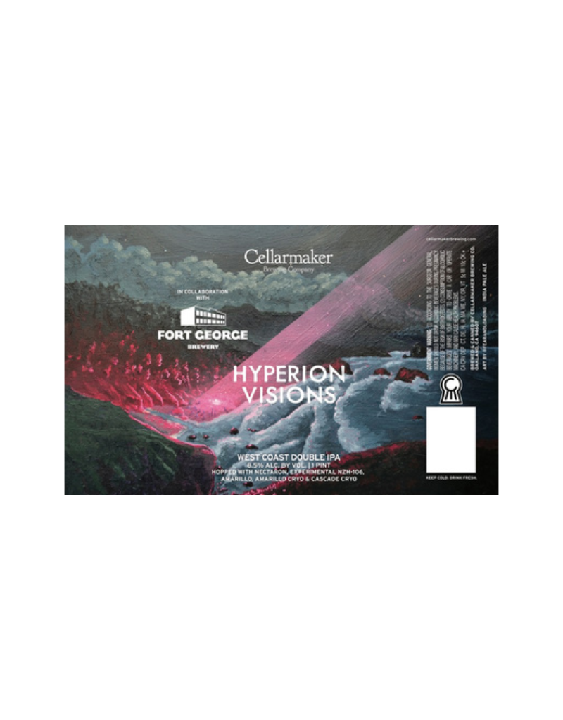 Cellarmaker Brewing Co. Hyperion Visions West Coast DIPA 4 pack 16 oz