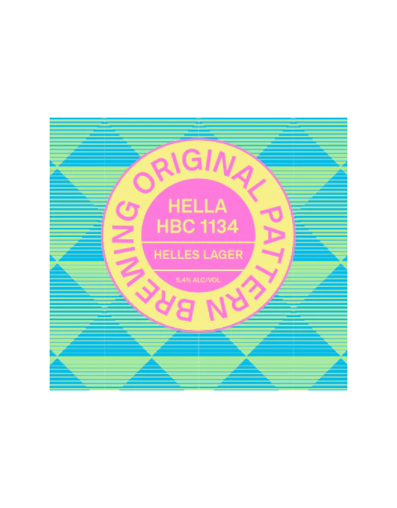 Original Pattern Brewing Co. Hella HBC 1134 Helles Lager 4 pack 16 oz