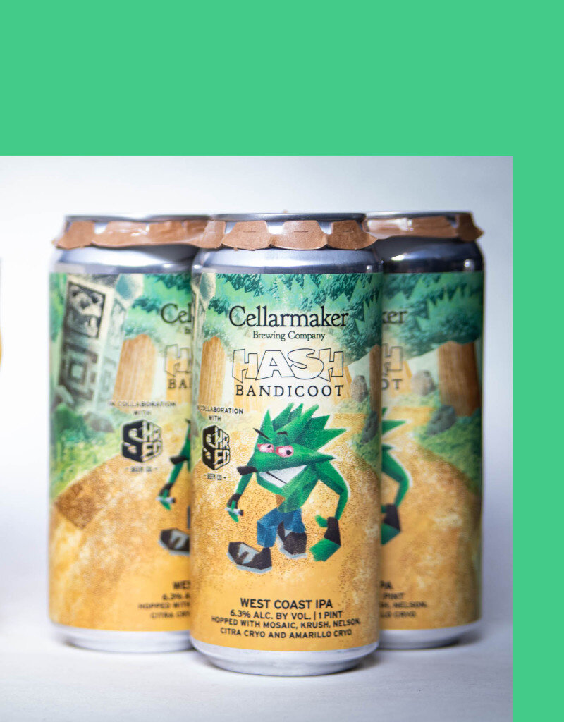 Cellarmaker Brewing Co. Shred Beer Co. Hash Bandicoot WC IPA  4 pack 12 oz