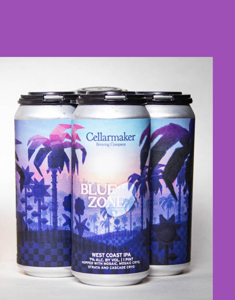 Cellarmaker Brewing Co. Blue Zone West Coast IPA 4 pack 12 oz