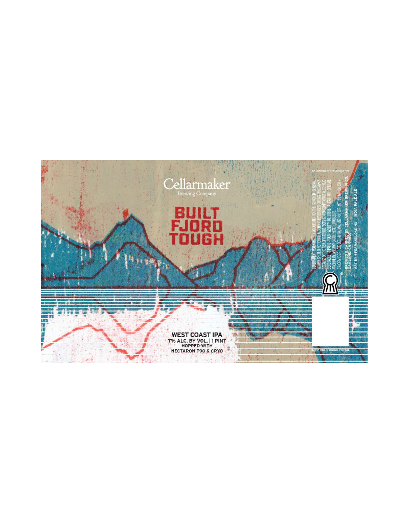 Cellarmaker Brewing Co. Built Fjord Tough West Coast IPA 4 pack 12 oz
