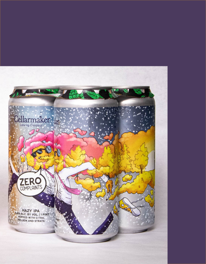 Cellarmaker Brewing Co. Zero Complaints Hazy West Coast IPA 4 pack 12 oz