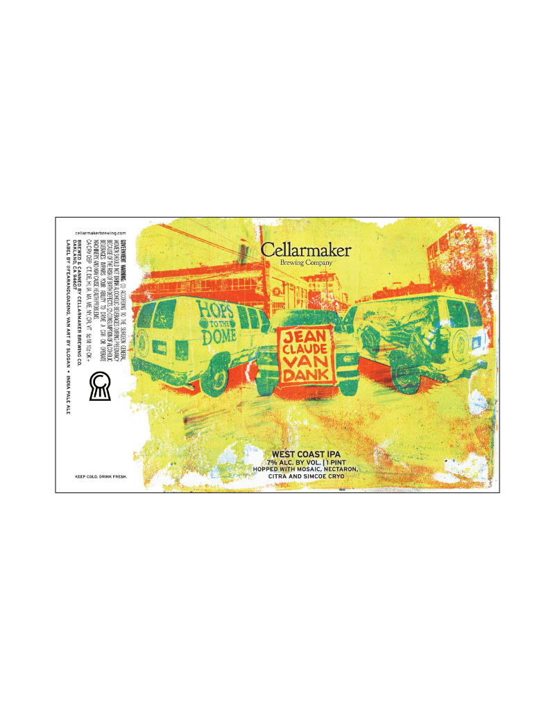 Cellarmaker Brewing Co. Jean Claude van Dank West Coast IPA  4 pack 12 oz