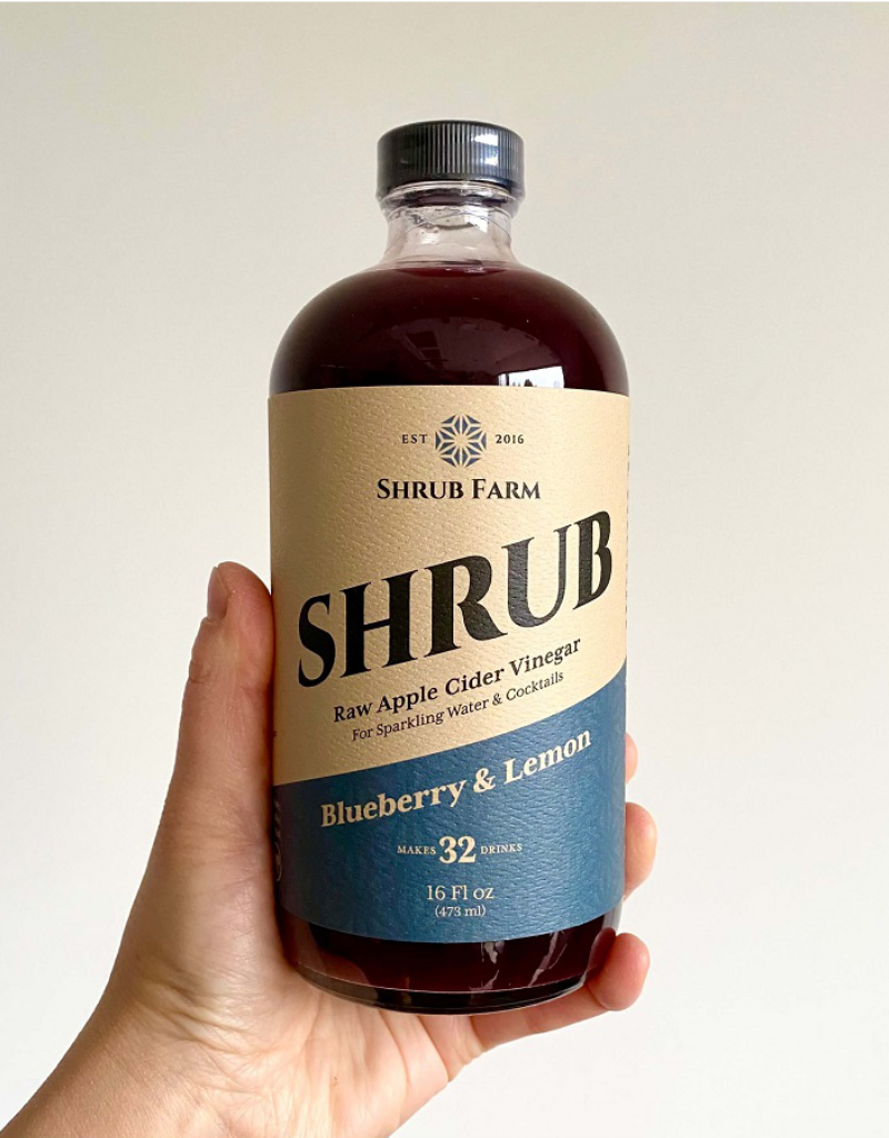 Shrub Farm  Blueberry and Lemon Shrub  16 oz