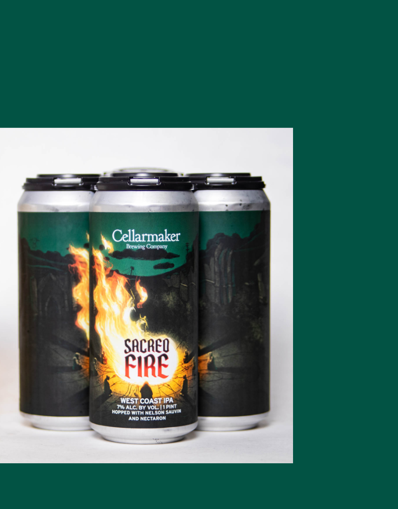 Cellarmaker Brewing Co. Sacred Fire West Coast IPA  4 pack 12 oz