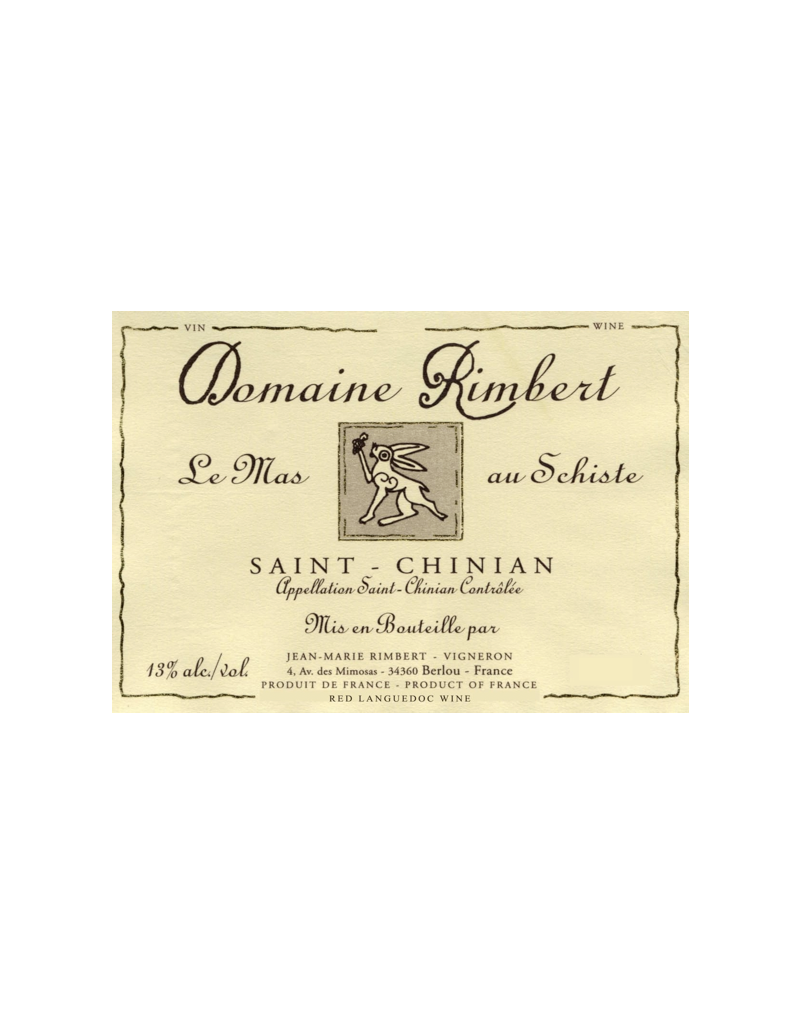 Rimbert 2023 Dom. Rimbert Le Mas au Schiste  Saint-Chinian 750 ml