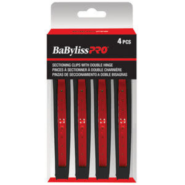BaBylissPRO BABYLISS DOUBLE HINGE CLIP 4/pk