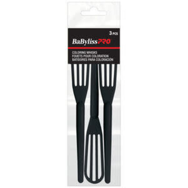 BaBylissPRO COLORING WHISK BOX OF THREE (3)  FLAT