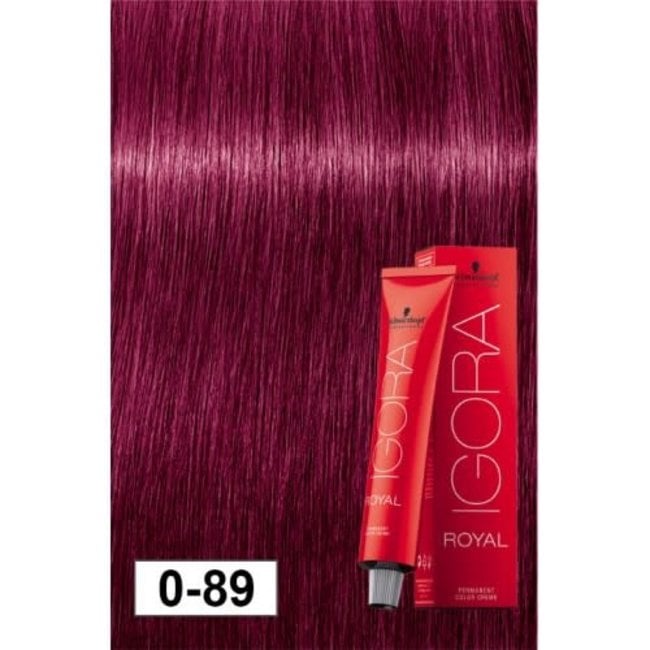 Schwarzkopf Igora Royal 60g 0-89 Red Violet Concentrate | HAIRWhisper |  Canadian Made Shears | Professional Hair Styling Products